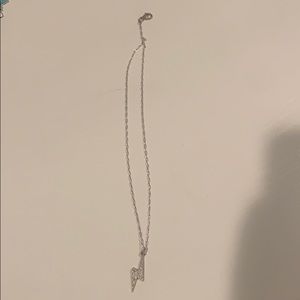 Silver lightning bolt necklace